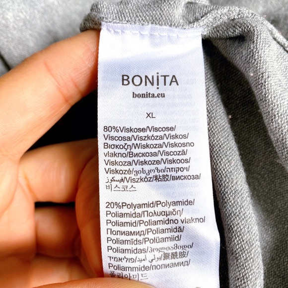 🐚 BONITA GREY SILVER RHINESTONE LONG SLEEVE KNIT TOP! - Picture 11 of 13